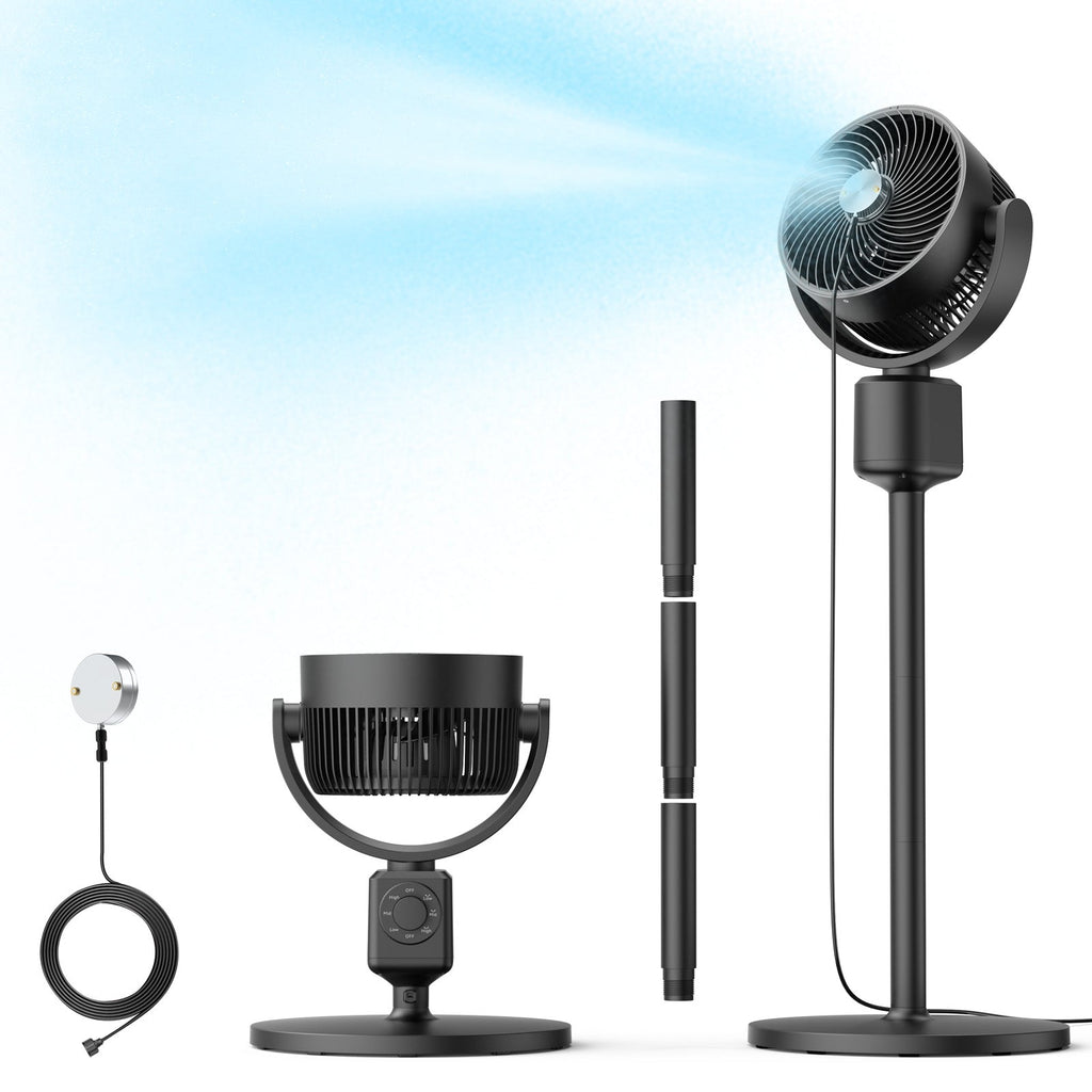 Adjustable Misting Fan | Portable Cooling Fan with Oscillation & Misting Kit | Ideal for Outdoor Comfort and Patio Use 0