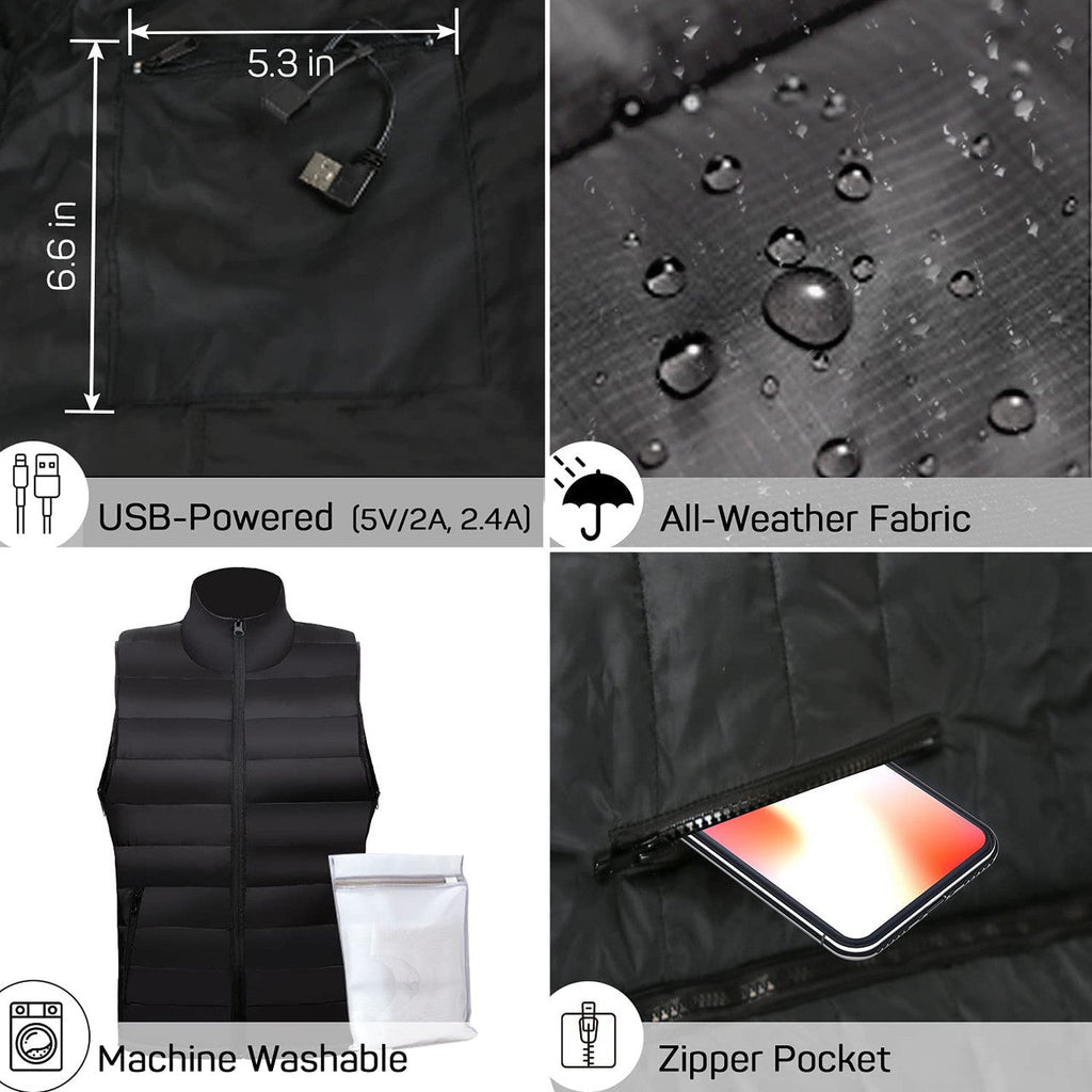 Classic Collection | Women's Heated Vest with 6 Heating Zones | Black Vest for Ultimate Warmth and Comfort 2