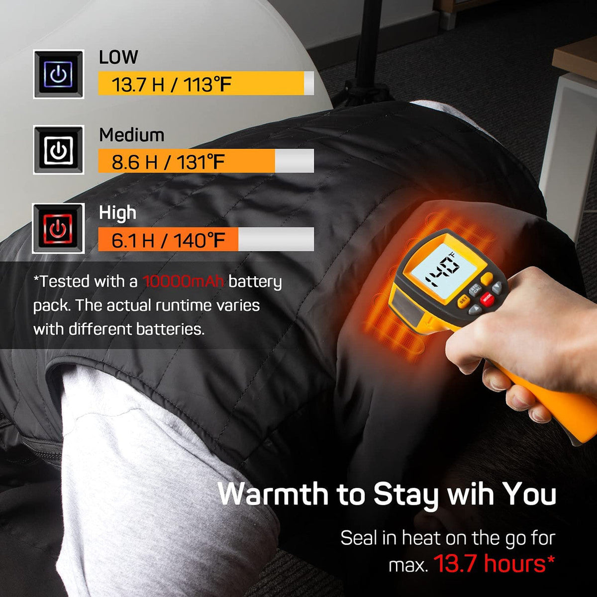 Classic Collection | Women's Heated Vest with 6 Heating Zones | Black Vest for Ultimate Warmth and Comfort 3