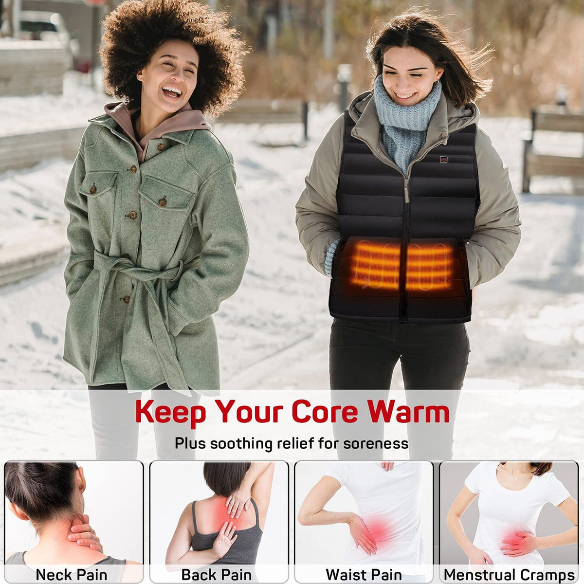 Classic Collection | Women's Heated Vest with 6 Heating Zones | Black Vest for Ultimate Warmth and Comfort 4