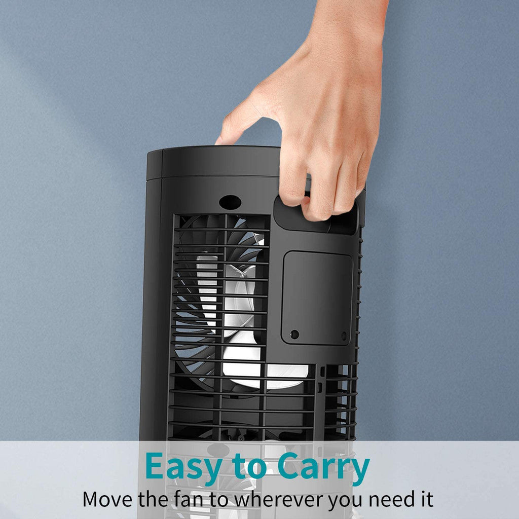 Compact Dual Oscillating Tower Fan | Whisper-Quiet Cooling & Auto-Off Timer for Efficient Airflow in Small Spaces 4
