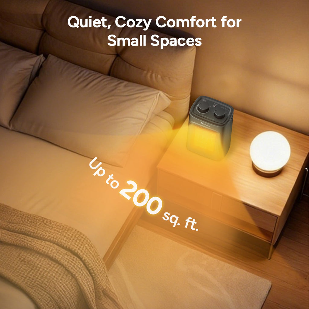 Compact Electric Space Heater | Adjustable Temperature Control | Portable and Energy Efficient Heater for Cozy Indoor Comfort 5