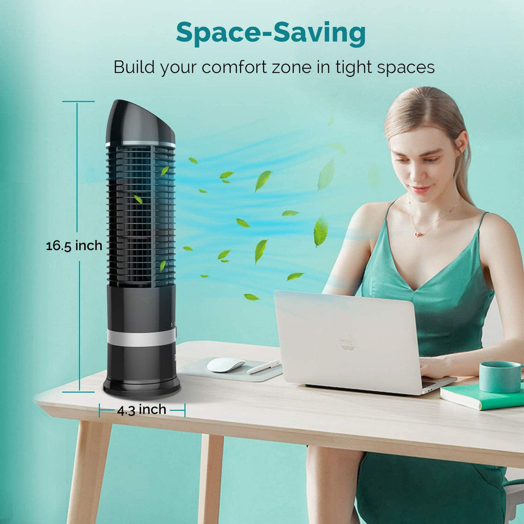 Compact Oscillating Tower Fan with 3 Speed Settings & Quiet Operation | Ideal for Home and Office Cooling 2