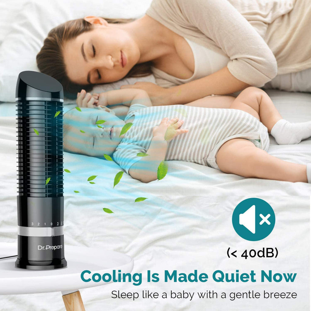 Compact Oscillating Tower Fan with 3 Speed Settings & Quiet Operation | Ideal for Home and Office Cooling 7