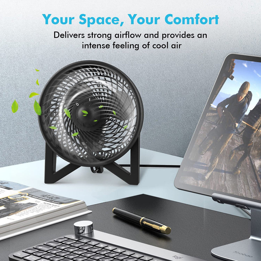 Compact | Table Fan with Adjustable Speed Control | Small Size for Efficient Air Circulation 1