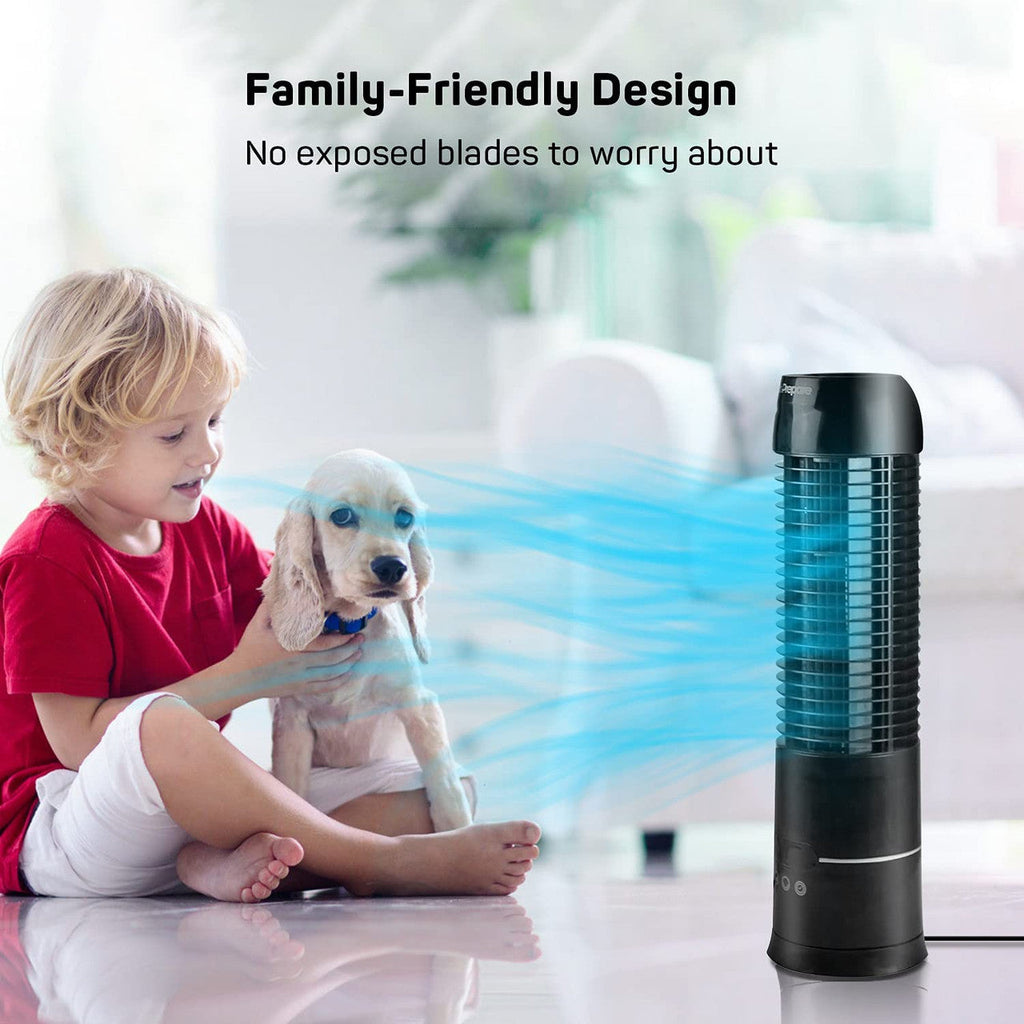 Compact | Tower Fan with 70° Oscillation & Touch Control | Customized Cooling for Small Spaces 2