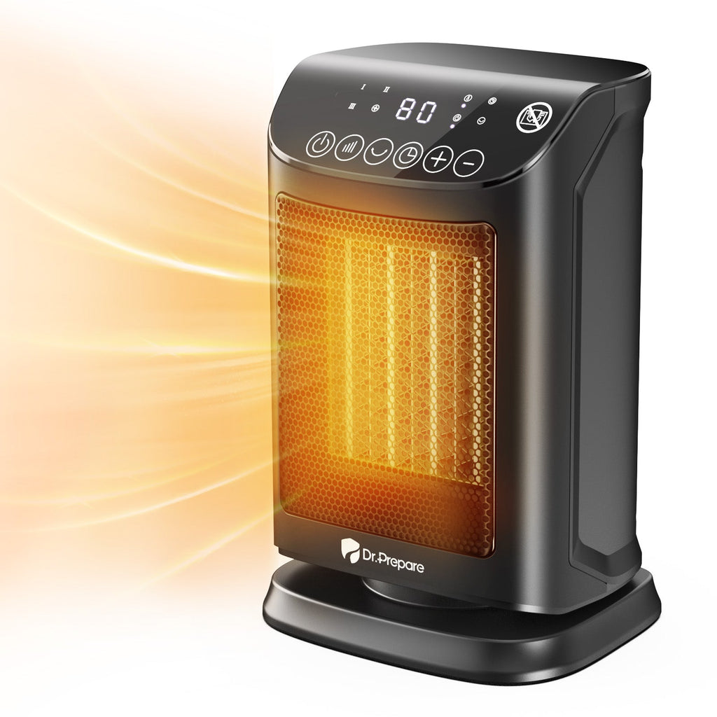 Efficient Space Heater | 1500W Portable Electric Heater with 70° Oscillation | Energy Efficient Design for Rapid Warmth 0