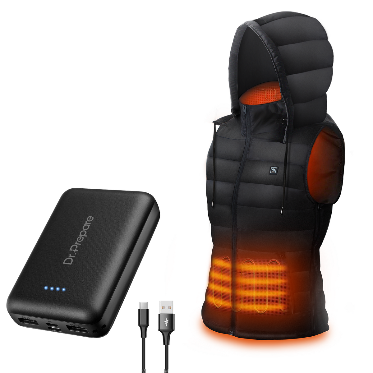 Heated Vest | Electric Heated Vest for Men with 6 Heating Zones | Lightweight Design for Ultimate Comfort 7