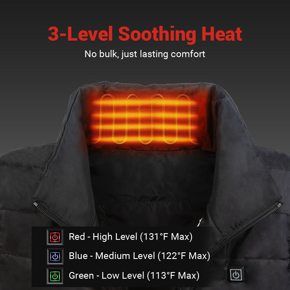 Heated Vest | Electric Quilted Vest with 6 Heat Zones | Adjustable Fit for Ultimate Warmth 2