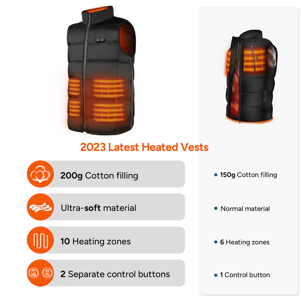 Heated Vest | USB Electric Heated Vest for Men with 10 Heating Zones | Adjustable Warmth for Ultimate Outdoor Comfort 2