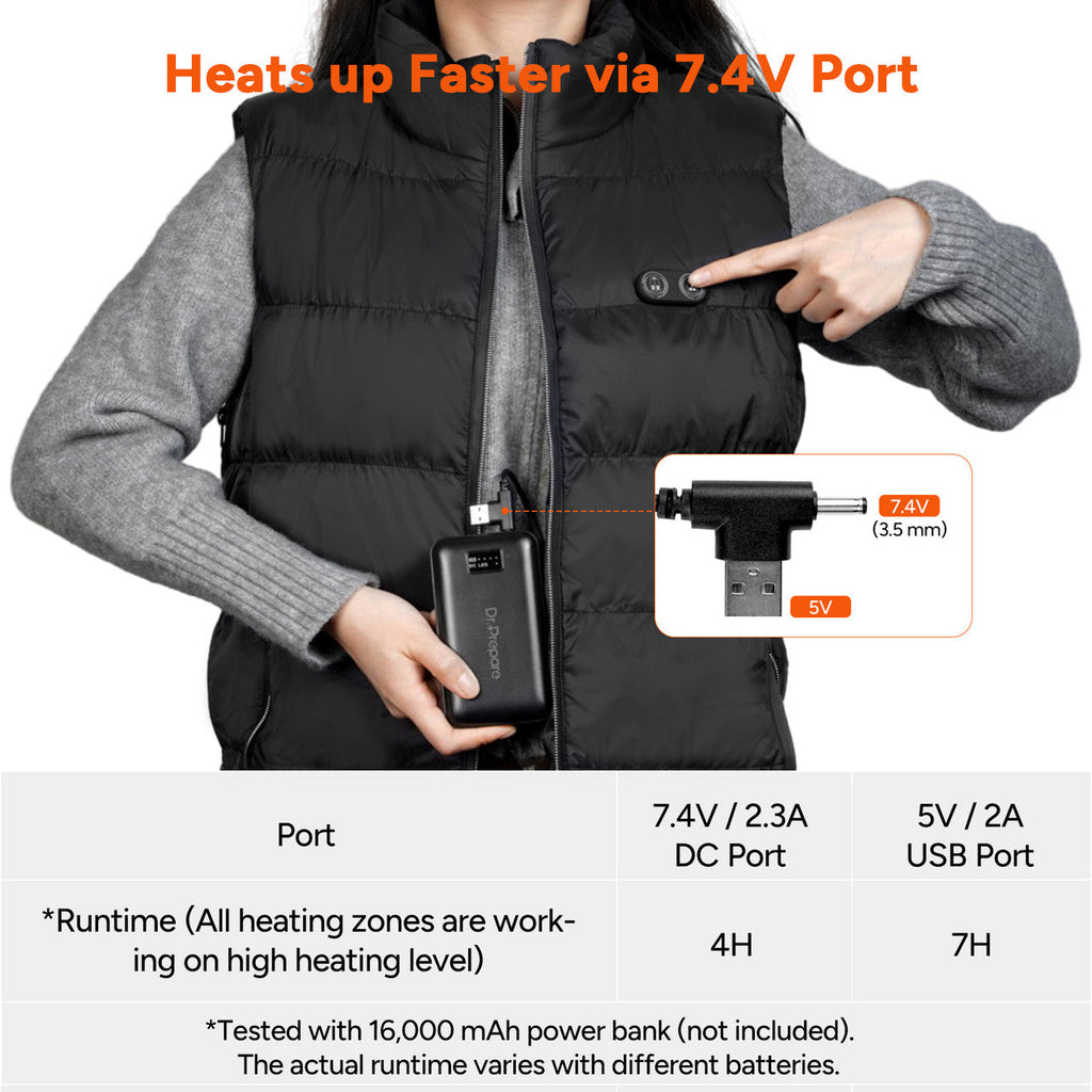 Heated Vest | USB Electric Heated Vest for Men with 10 Heating Zones | Adjustable Warmth for Ultimate Outdoor Comfort 3