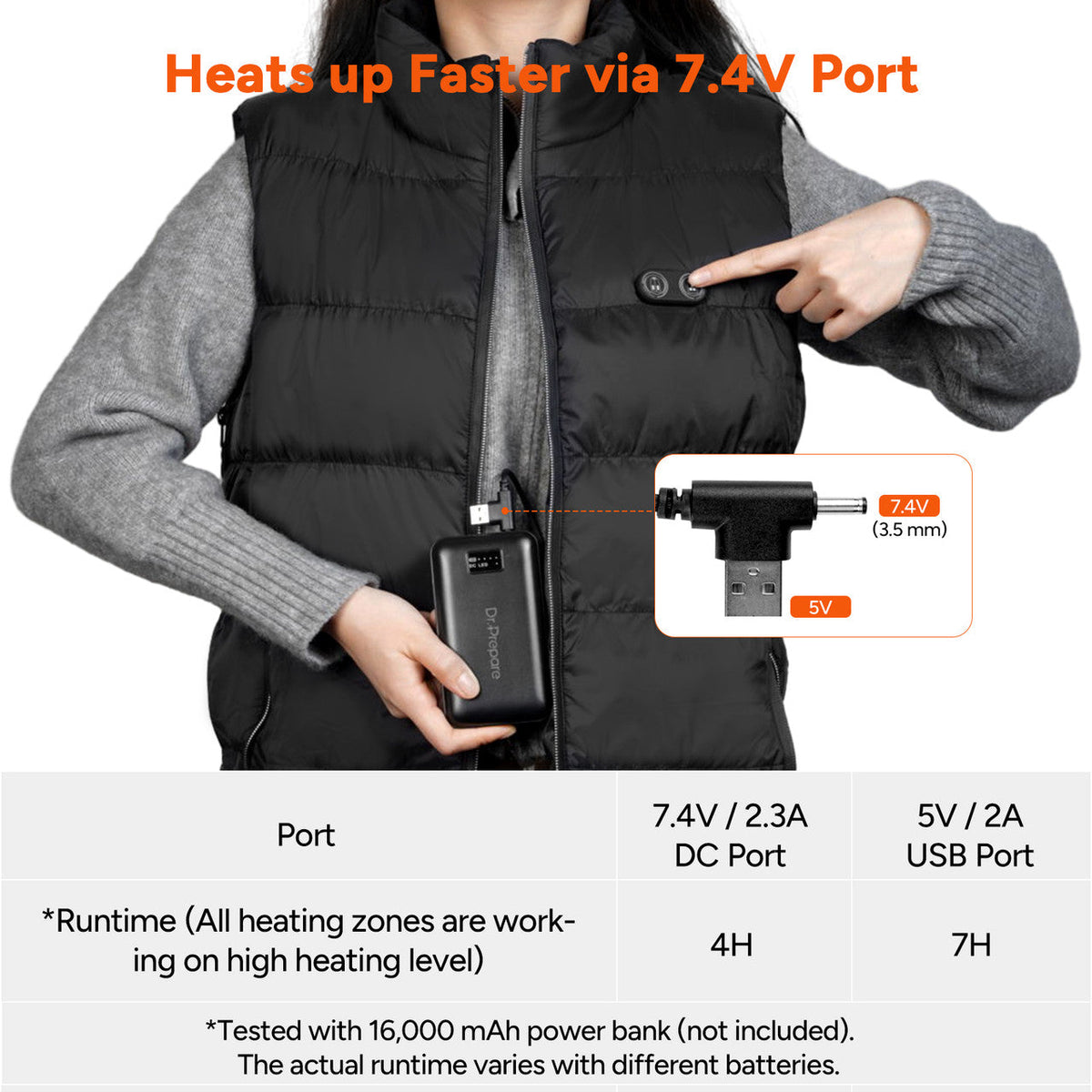 Heated Vest | USB Electric Heated Vest for Men with 10 Heating Zones | Adjustable Warmth for Ultimate Outdoor Comfort 3