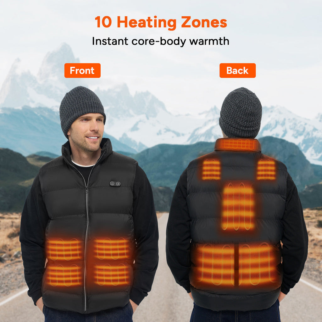 Heated Vest | USB Electric Heated Vest for Men with 10 Heating Zones | Adjustable Warmth for Ultimate Outdoor Comfort 5