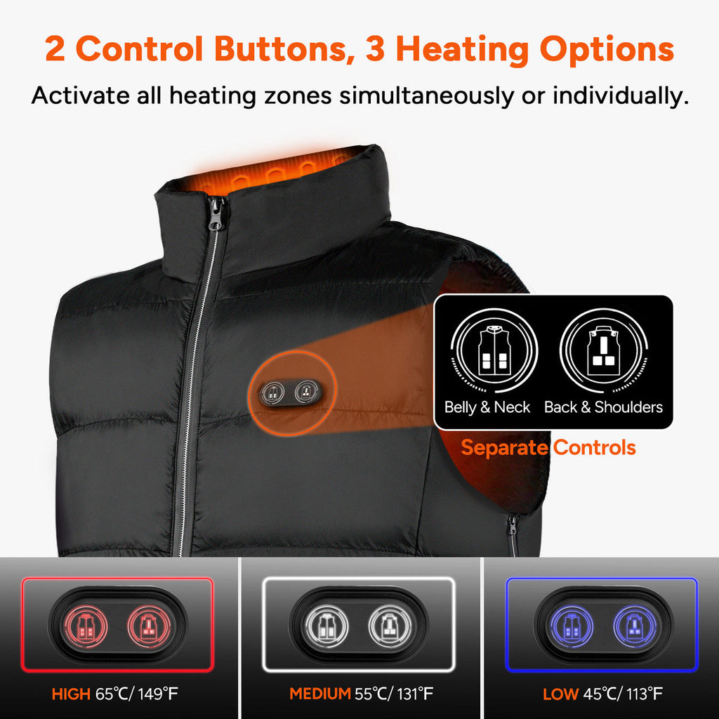 Heated Vest | USB Electric Heated Vest for Men with 10 Heating Zones | Adjustable Warmth for Ultimate Outdoor Comfort 6