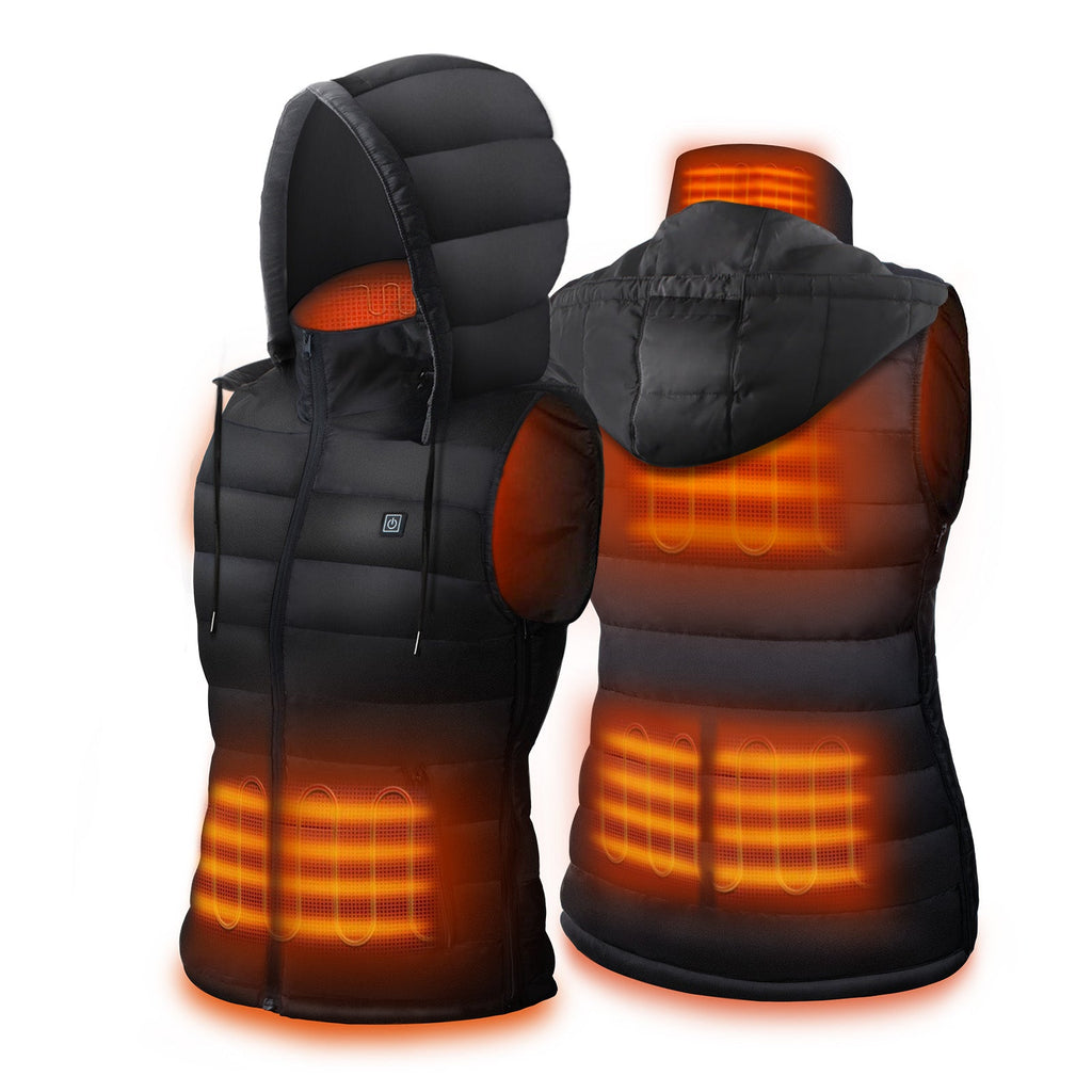 Heated Vest | Unisex Electric Vest with 6 Heating Zones & Removable Hood | Comfortable Outdoor Wear for Men and Women 0