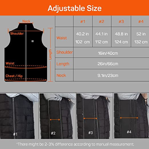 Heated Vest | Unisex Electric Vest with 6 Heating Zones & Removable Hood | Comfortable Outdoor Wear for Men and Women 4