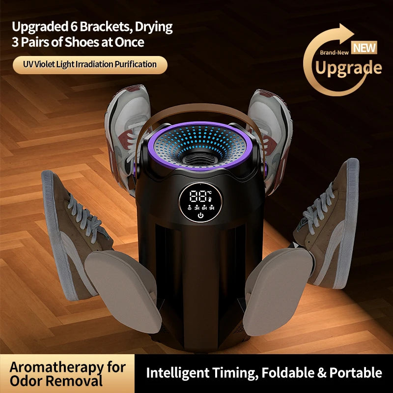 Portable Boot Dryer with Quick Drying & Deodorizing Feature | Efficient Six-Arm Design for All Footwear 2