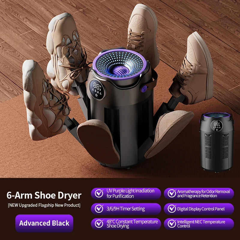 Portable Boot Dryer with Quick Drying & Deodorizing Feature | Efficient Six-Arm Design for All Footwear 7