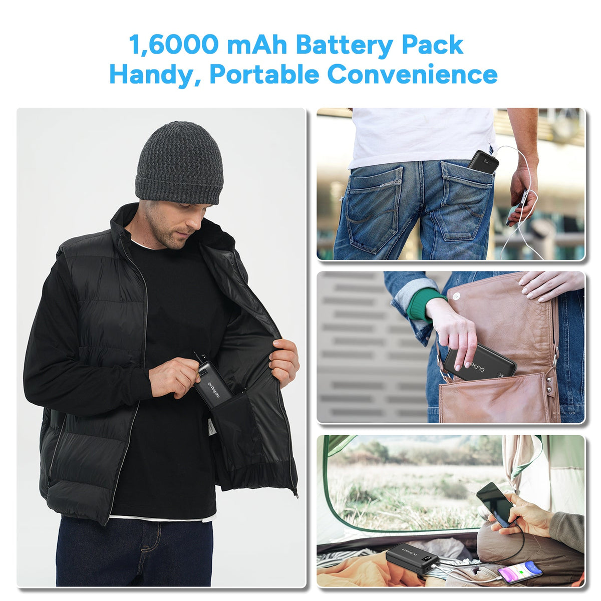 Portable Charger | 16000mAh Power Bank with Fast Charging | Compact Design for Outdoor Use 3