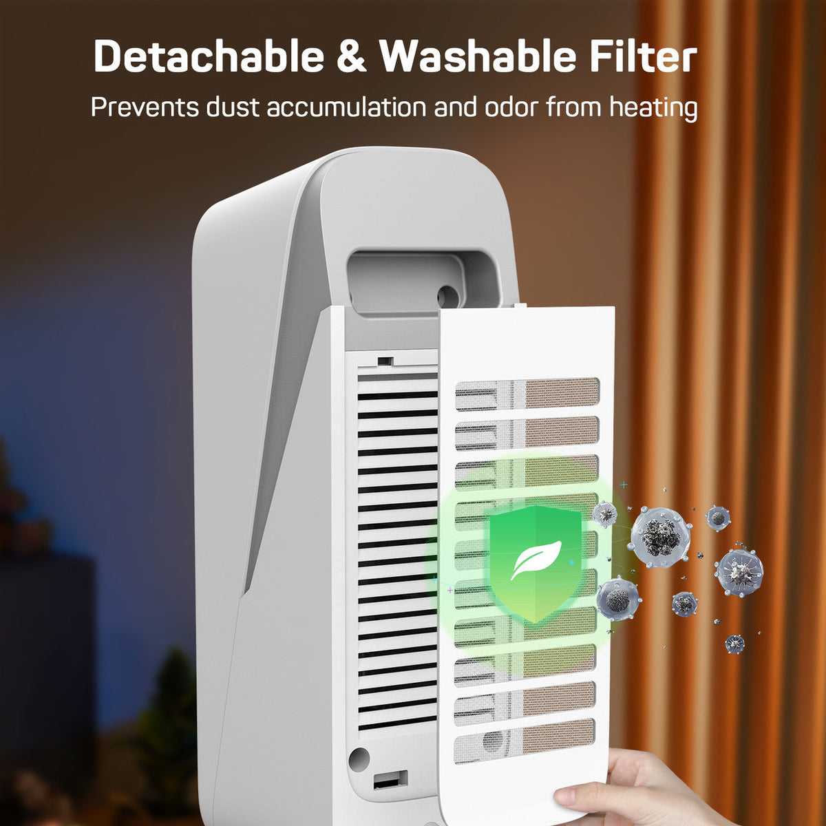 Smart Space Heater | Electric Ceramic Heater with App Control | Portable & Energy Efficient for Quick Home Heating 5