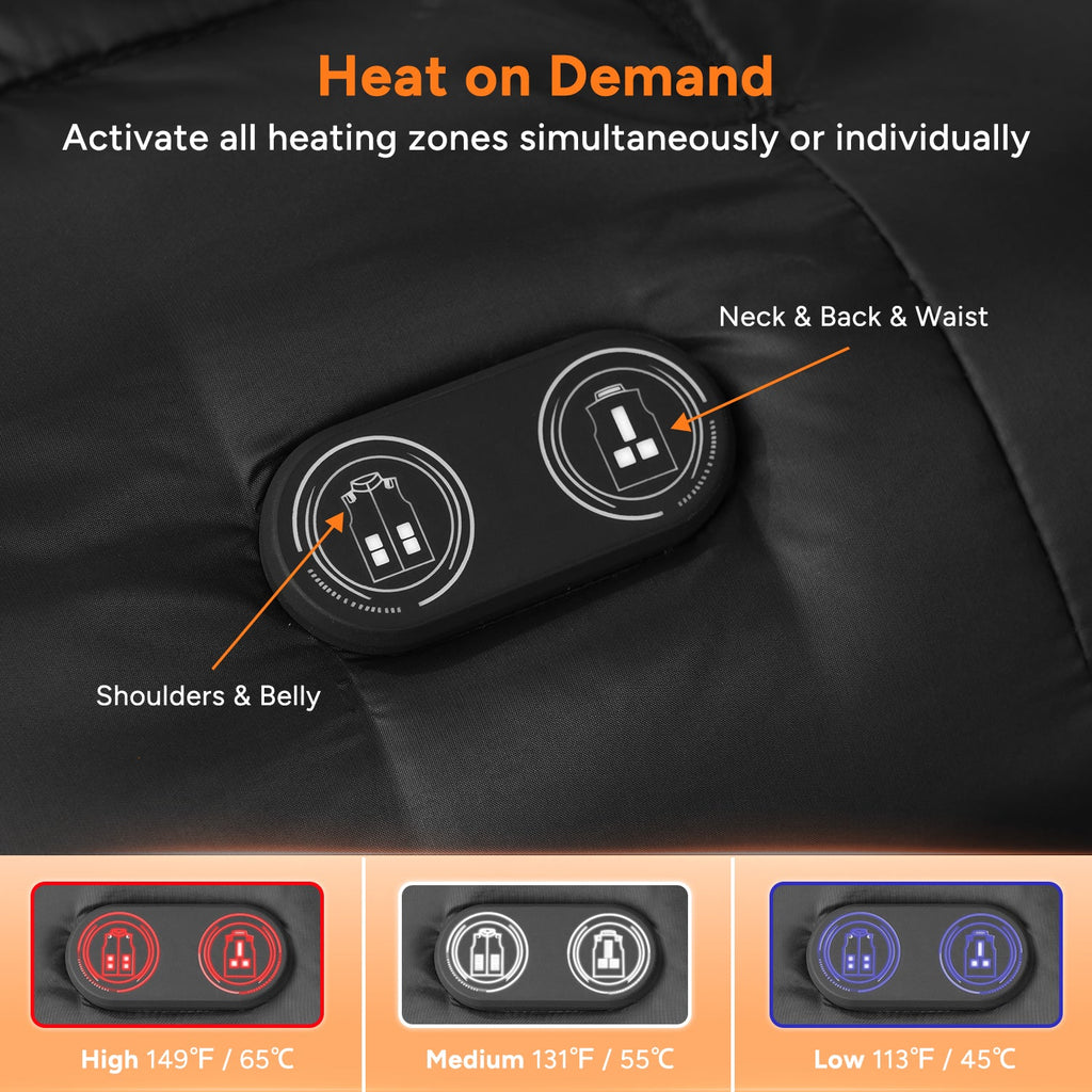 Ultra-Soft Heated Vest | 10 Heating Zones with Long-Lasting Battery | Comfortable Warmth for Men and Women 3
