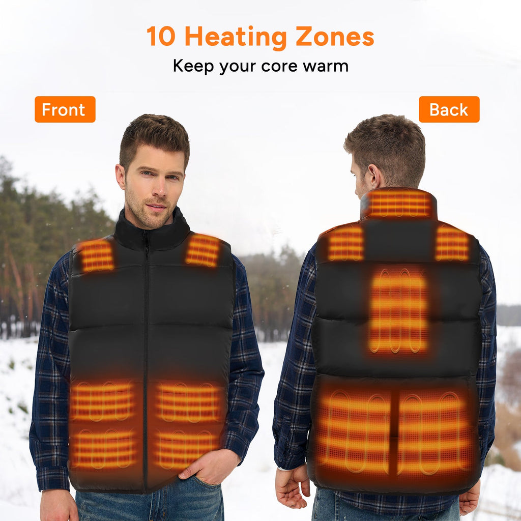 Ultra-Soft Heated Vest | 10 Heating Zones with Long-Lasting Battery | Comfortable Warmth for Men and Women 6