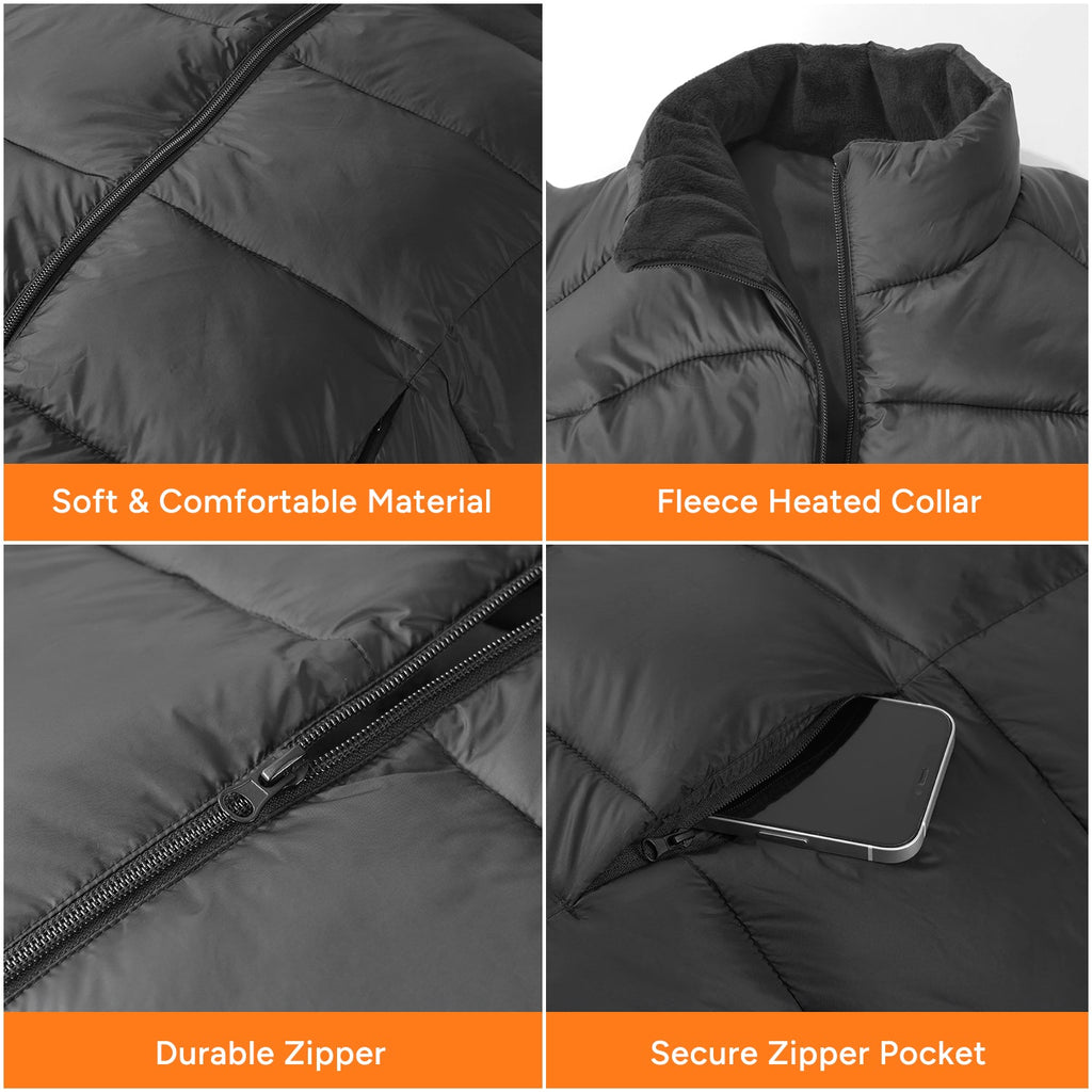 Ultra-Soft Heated Vest | 10 Heating Zones with Long-Lasting Battery | Comfortable Warmth for Men and Women 8