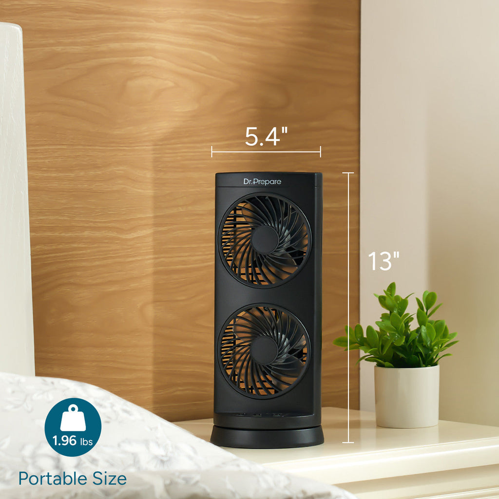 Upgraded Dual Oscillating Tower Fan with 110° Oscillation & USB Power | Compact Design for Enhanced Cooling 6