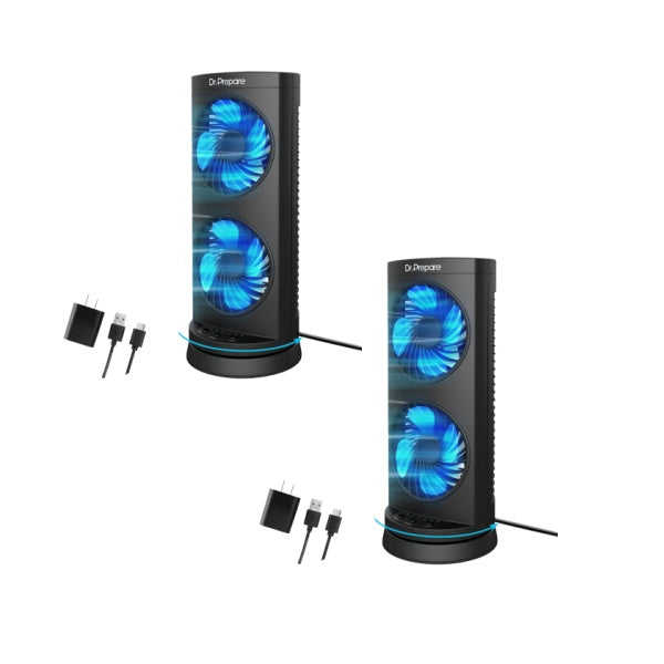 Upgraded Dual Oscillating Tower Fan with 110° Oscillation & USB Power | Compact Design for Enhanced Cooling 8
