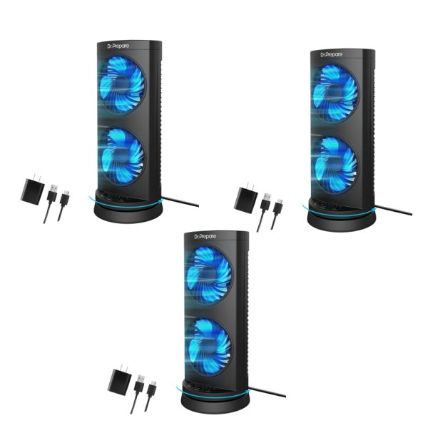 Upgraded Dual Oscillating Tower Fan with 110° Oscillation & USB Power | Compact Design for Enhanced Cooling 9